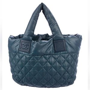CHANEL Coco Cocoon Teal Tote